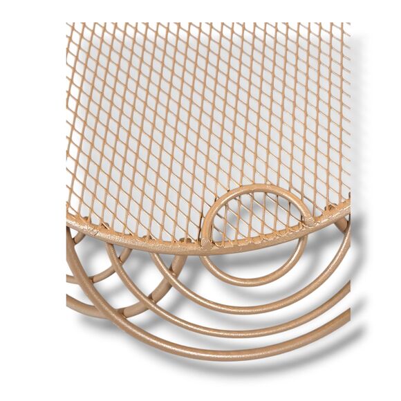 Pier 1 Imports Ardola Tray Gold Metal Mesh Fruit Basket Decorative Serving 8x3x3 - Picture 3 of 7